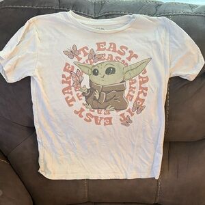 Star Wars Kids White Grogu 'Take It Easy' Graphic Tee